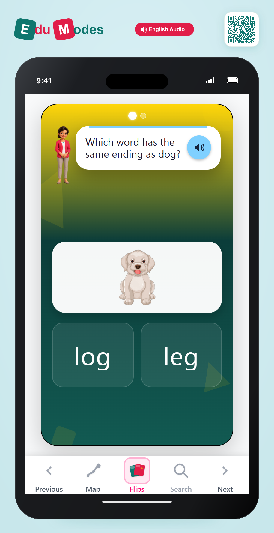 Short O Endings - Interactive Learning Game Preview