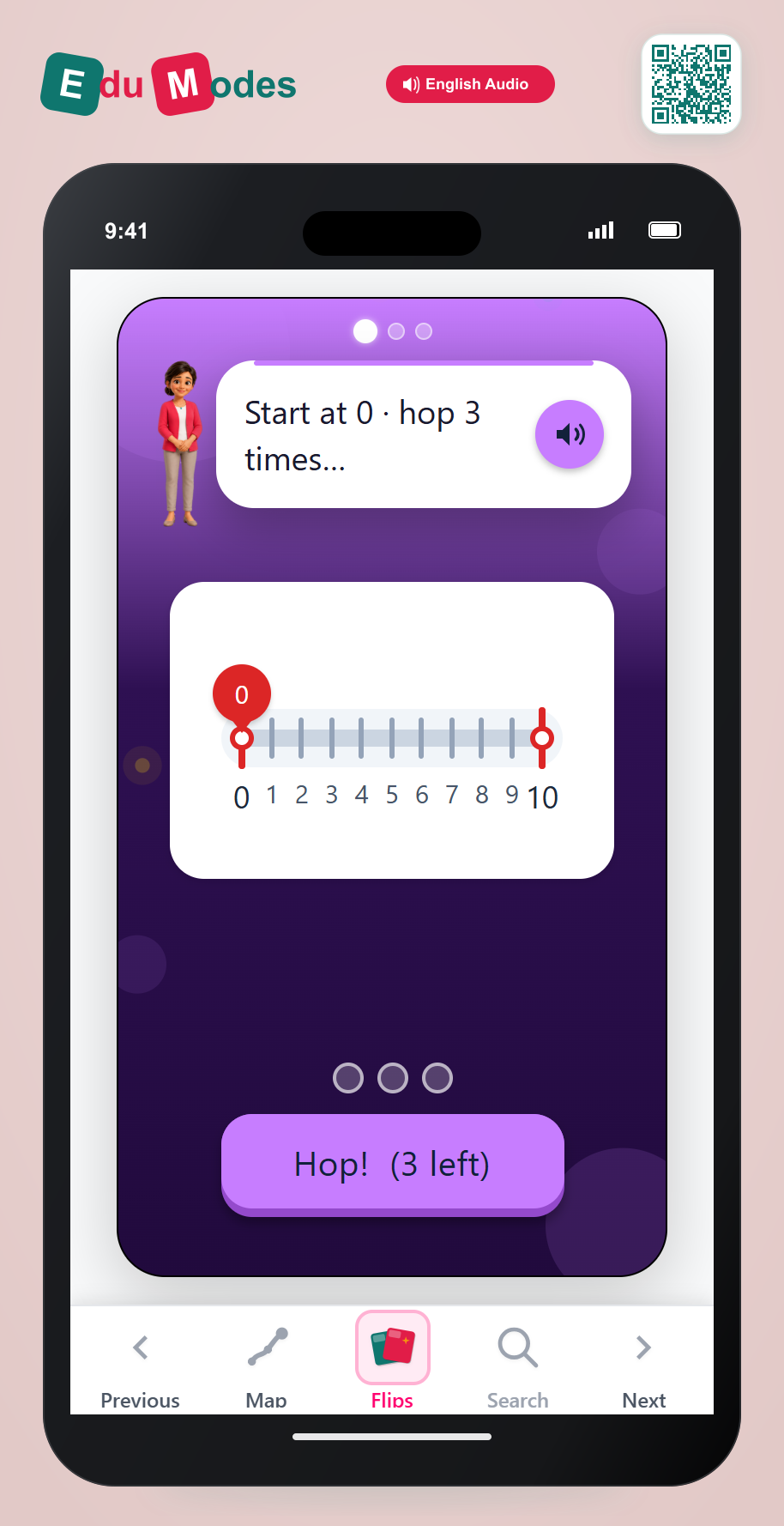Number lines up to 10 - Frog Hops - Interactive Learning Game Preview