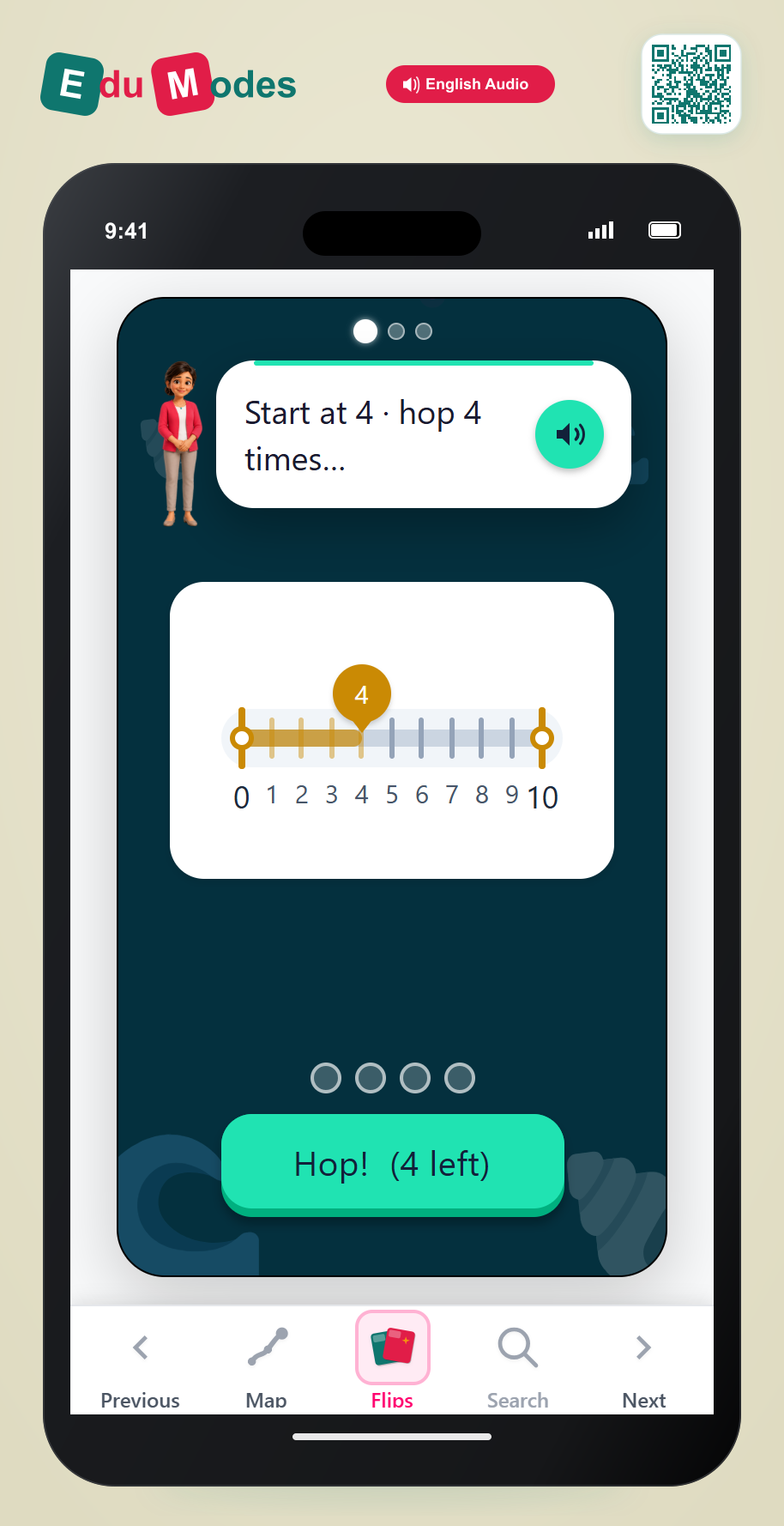 Number lines up to 10 - Long Hops - Interactive Learning Game Preview