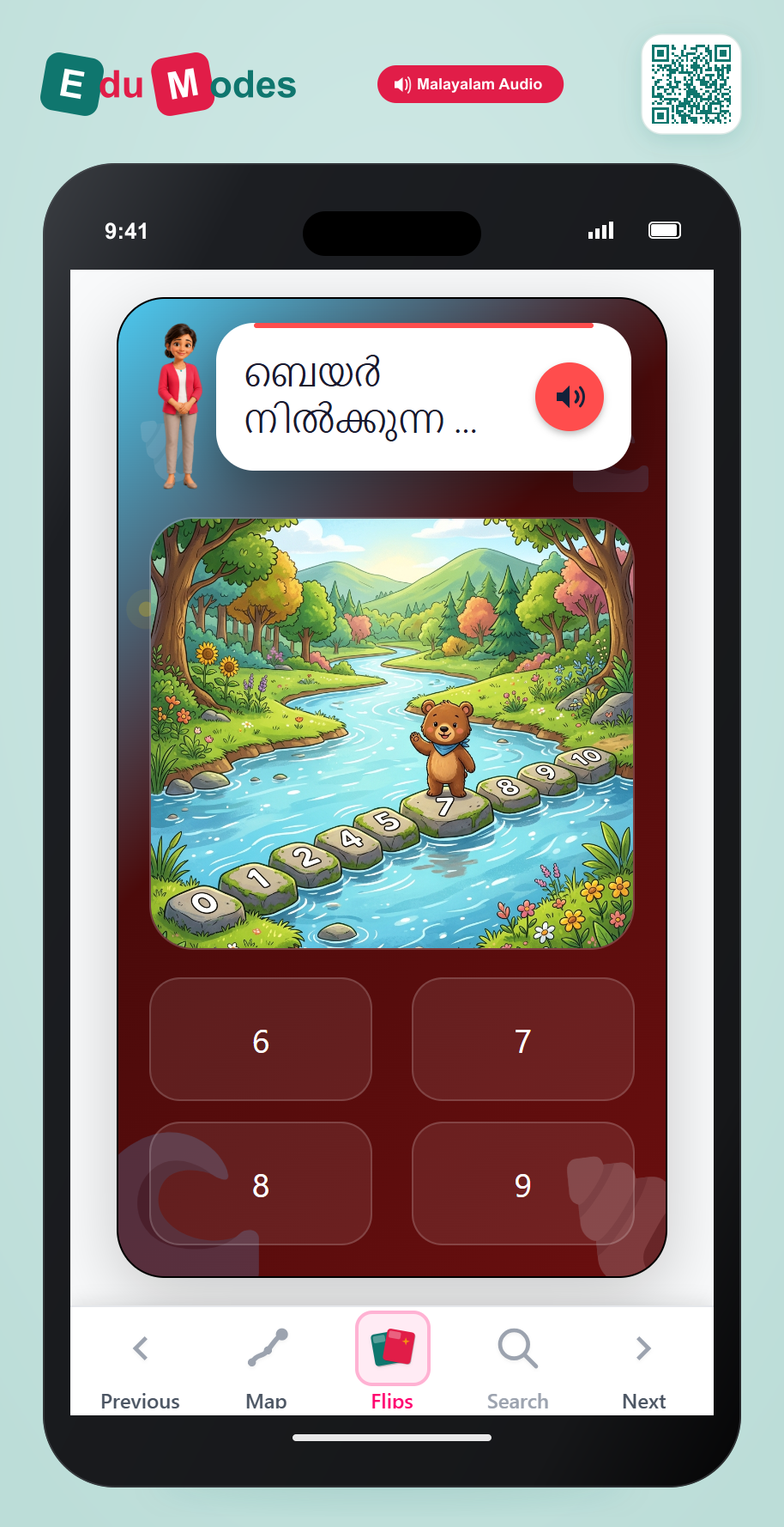 Number lines up to 10 - Stepping Stones (Malayalam) - Interactive Learning Game Preview