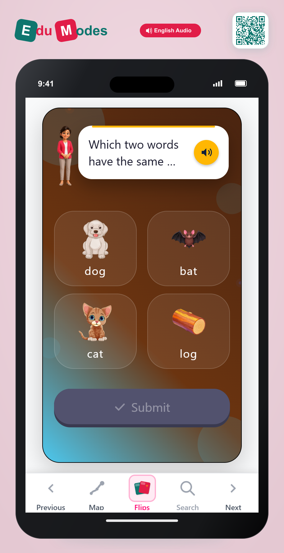 Which two words have the same ending? - Part 1 - Interactive Learning Game Preview