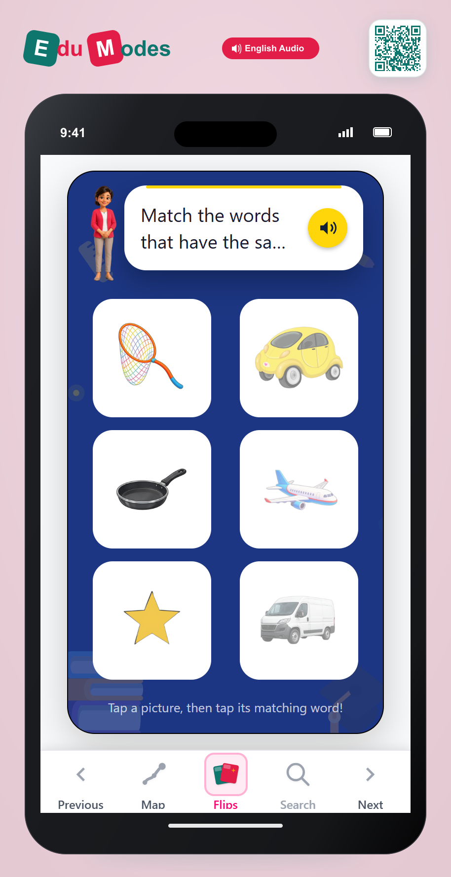Which two words have the same ending? - Part 6 - Interactive Learning Game Preview