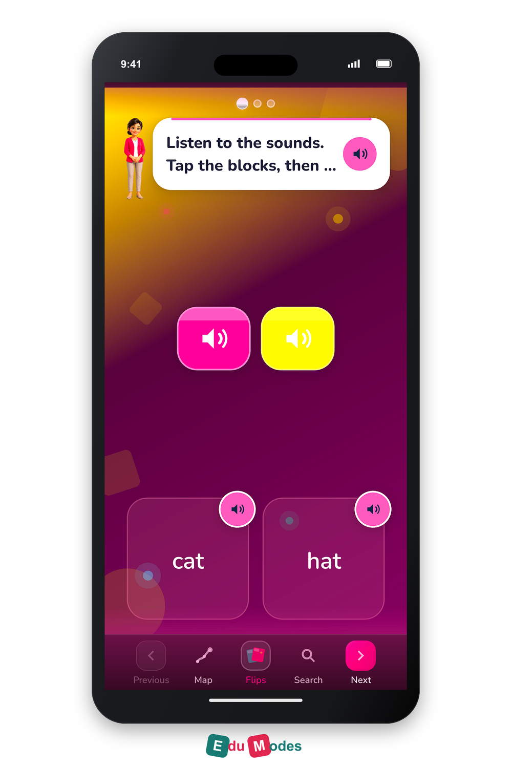 Blend Onset and Rime: Cat & Dog - Interactive Learning Game Preview