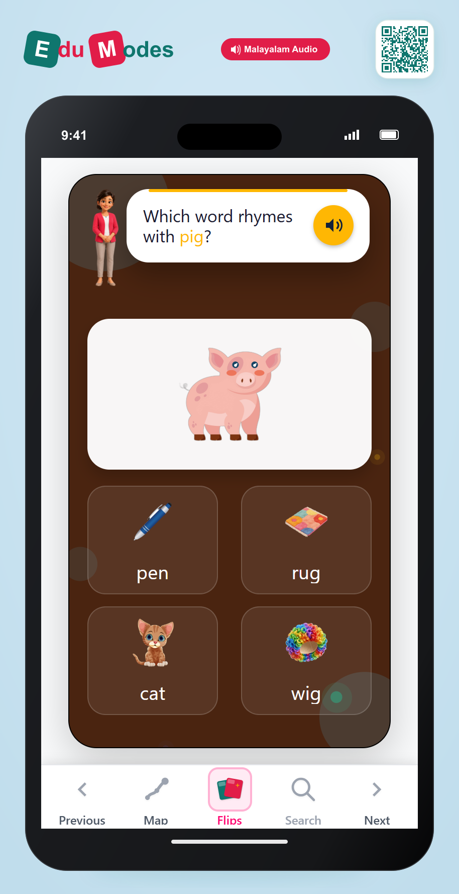 Rhyme: pig & wig - Interactive Learning Game Preview