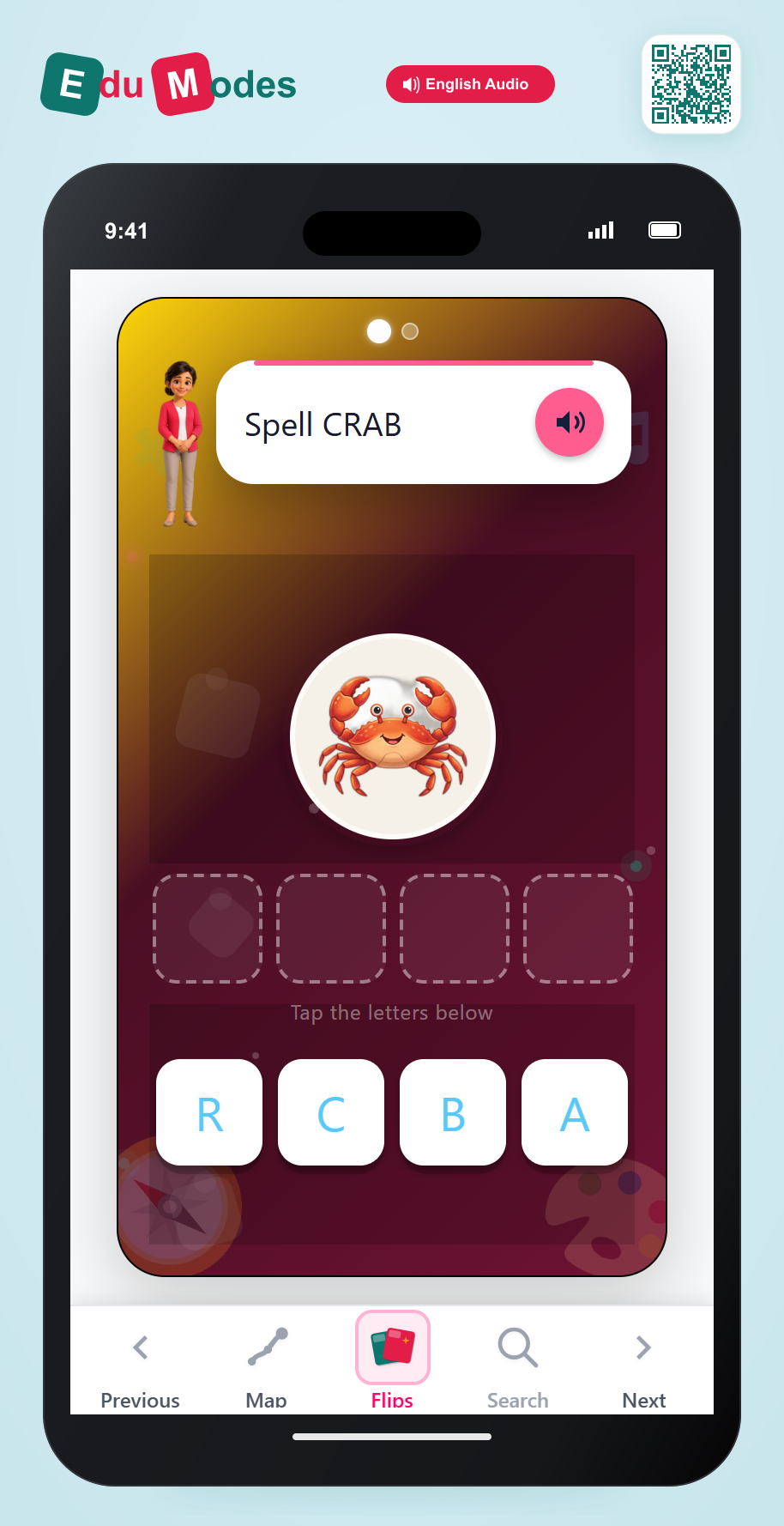 Sounds in crab & tree - Interactive Learning Game Preview
