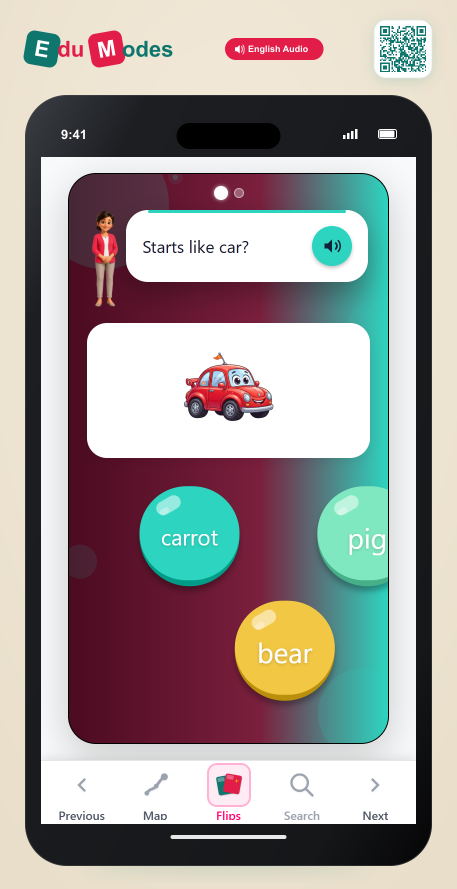 Which two words start with the same sound? - Part 5 - Interactive Learning Game Preview