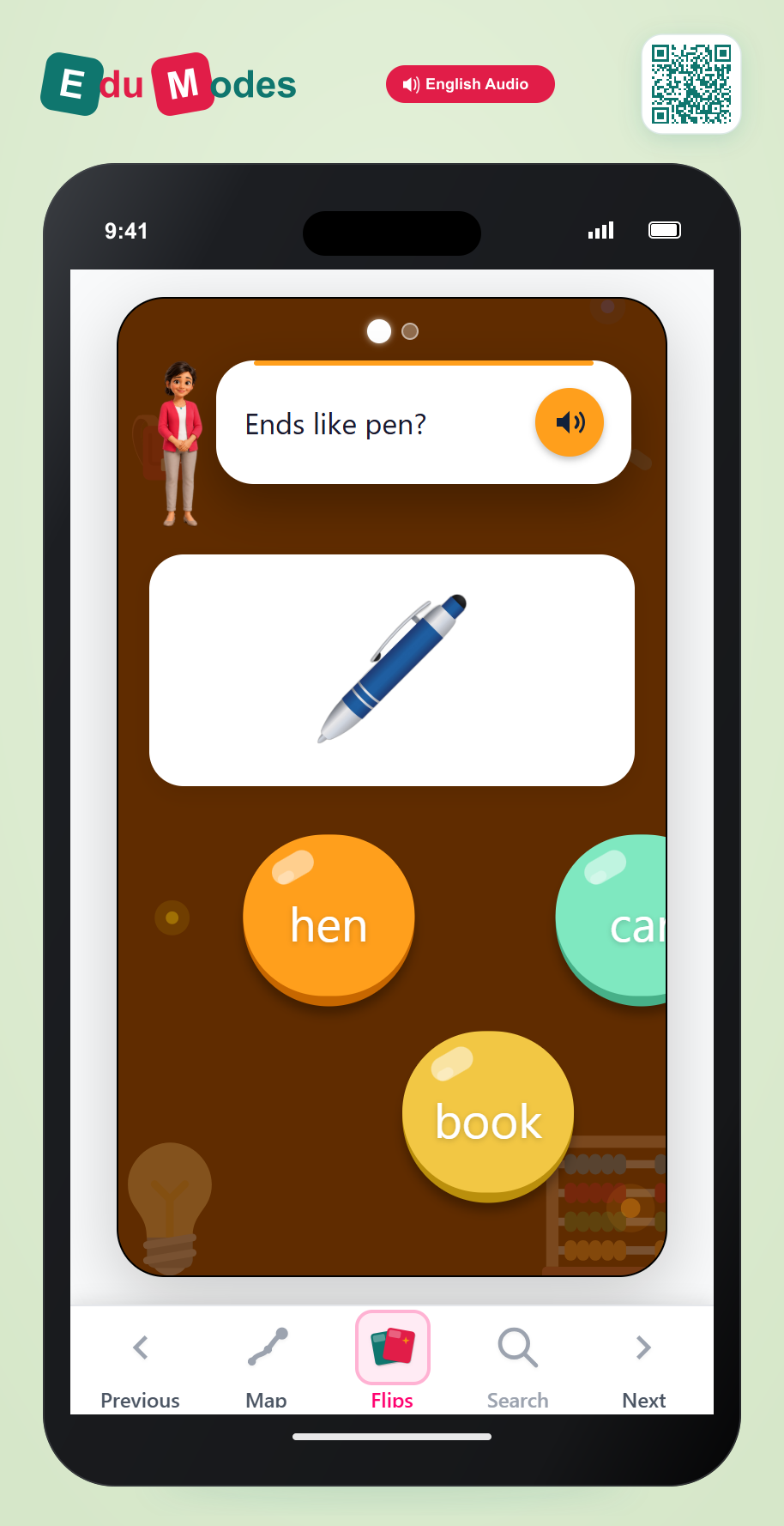 Which two words end with the same sound? - Part 3 - Interactive Learning Game Preview
