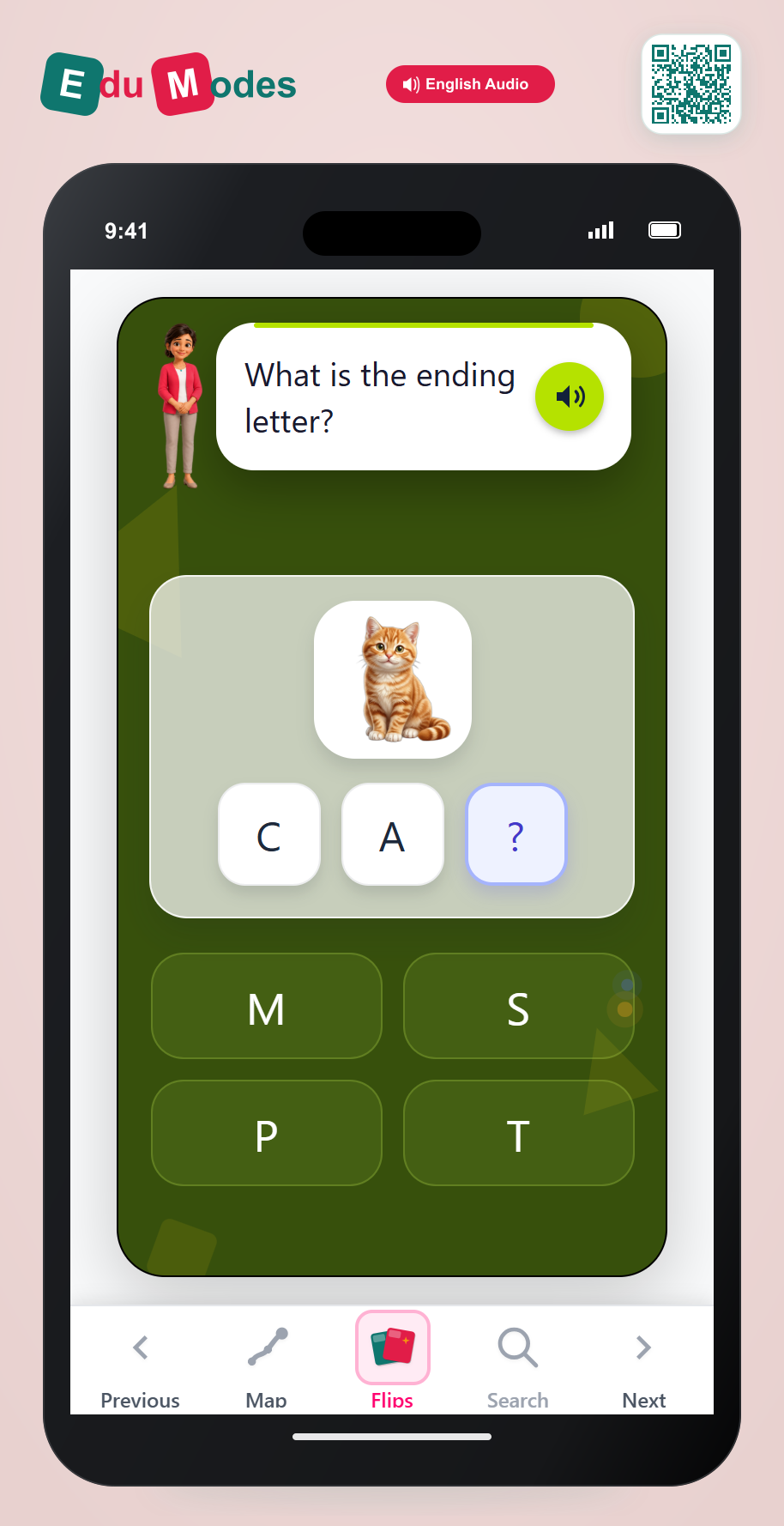 Ending Letter - Cat - Interactive Learning Game Preview