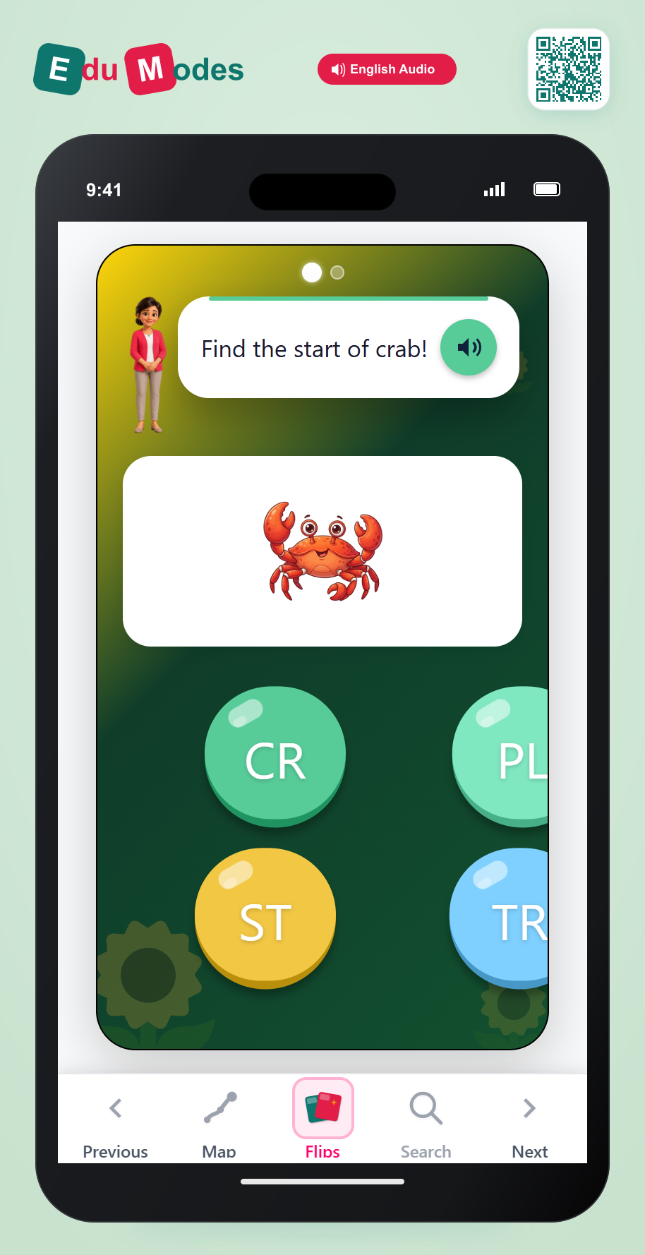 Initial Blend Bubbles - CR, FR - Interactive Learning Game Preview