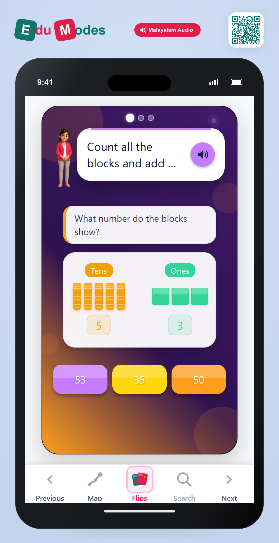 Counting in the 50s and 60s (Malayalam) - Interactive Learning Game Preview