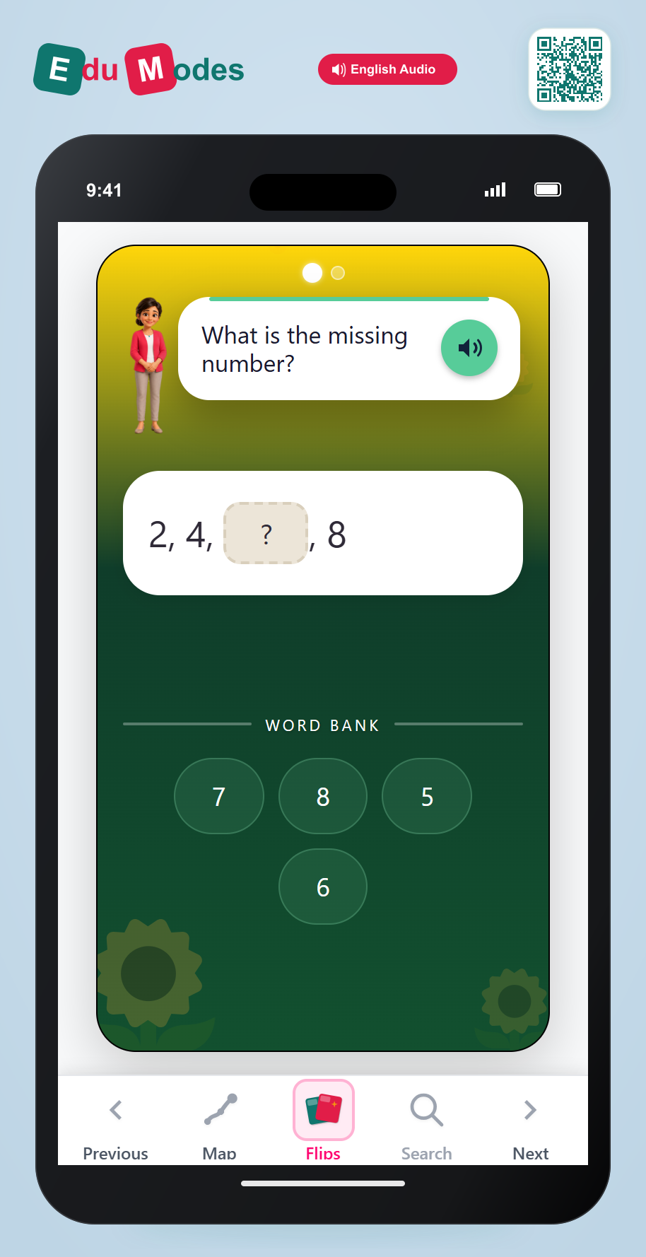 Grade 1 - Counting by twos, fives and tens - Flip 2 - Interactive Learning Game Preview