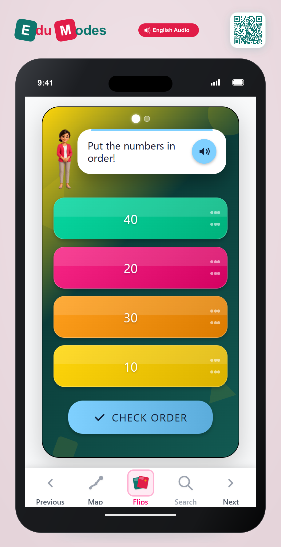 Grade 1 - Counting by twos, fives and tens - Flip 9 - Interactive Learning Game Preview