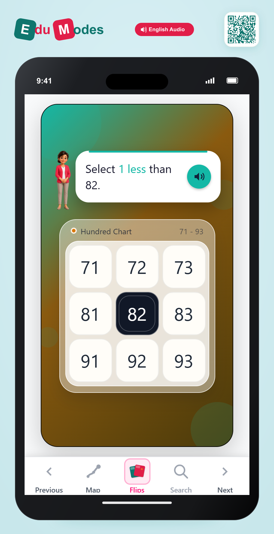 One Less (Hundred Chart) - Interactive Learning Game Preview