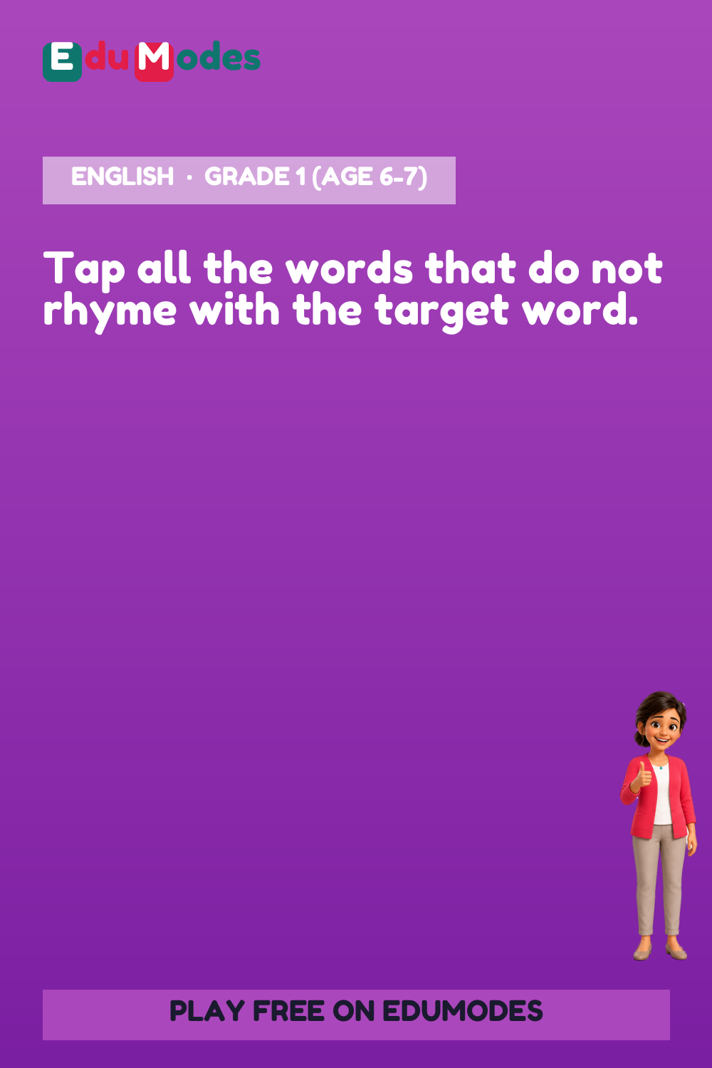 Tap the Odd Ones (CAT/BUG) - Interactive Learning Game Preview