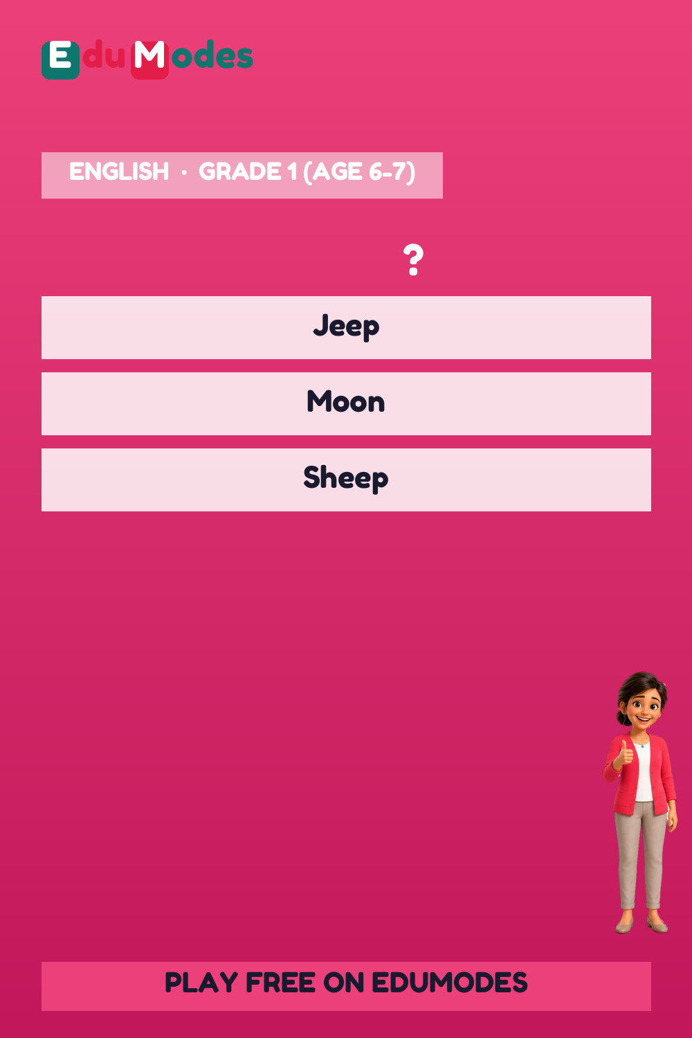 Odd One Out (Long Vowels 2) - Interactive Learning Game Preview