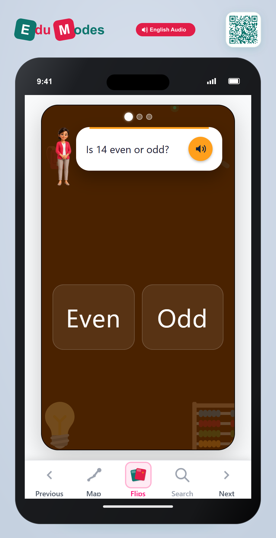 Grade 1 - Even or odd - Flip 10 - Interactive Learning Game Preview
