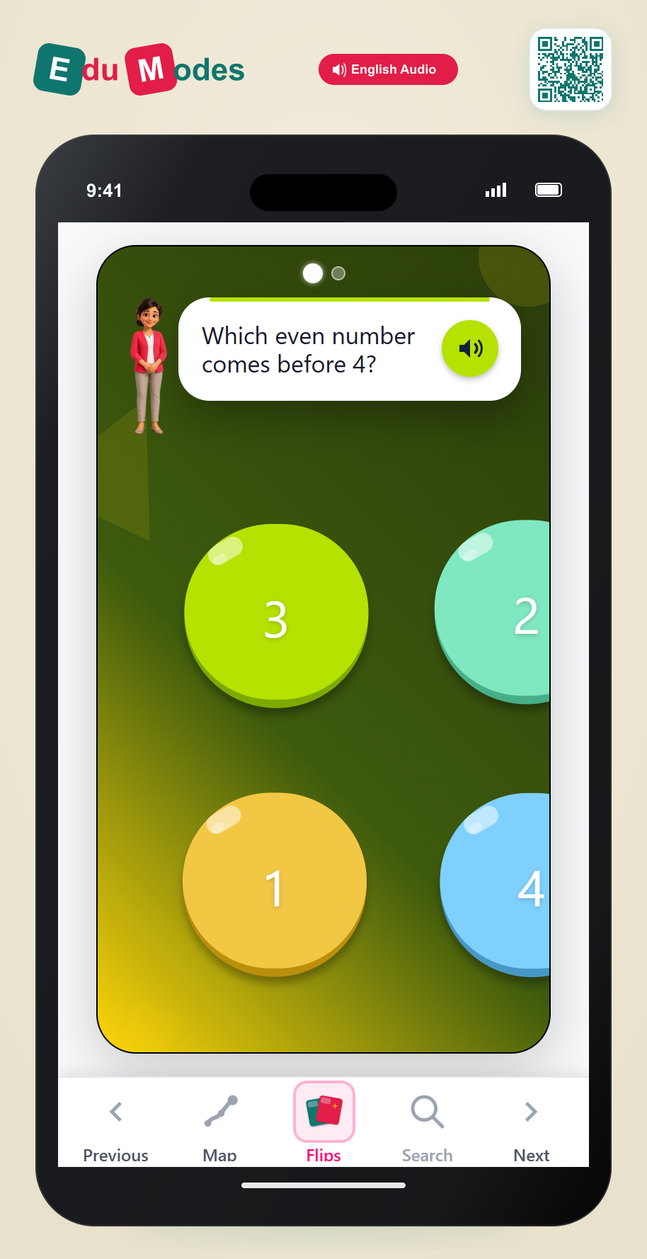 Which even or odd number comes before or after - Even Before Abstract 1 - Interactive Learning Game Preview