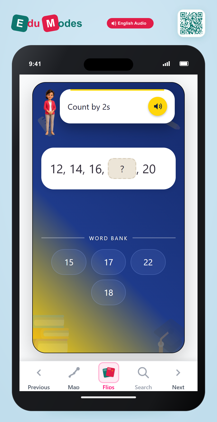 Skip Count by 2s (Easy 2) - Interactive Learning Game Preview