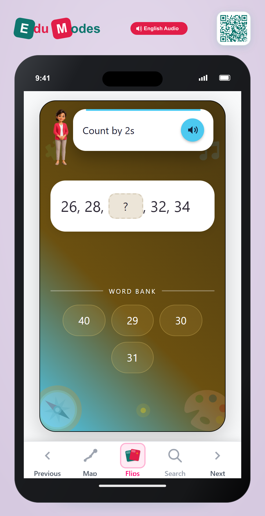 Skip Count by 2s (Medium) - Interactive Learning Game Preview