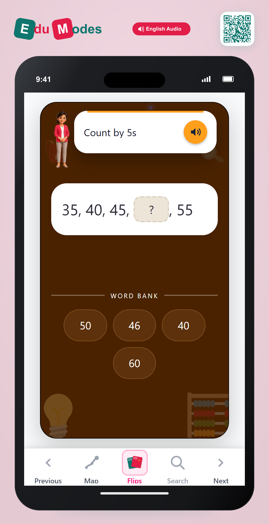 Skip Count by 5s (Easy 2) - Interactive Learning Game Preview