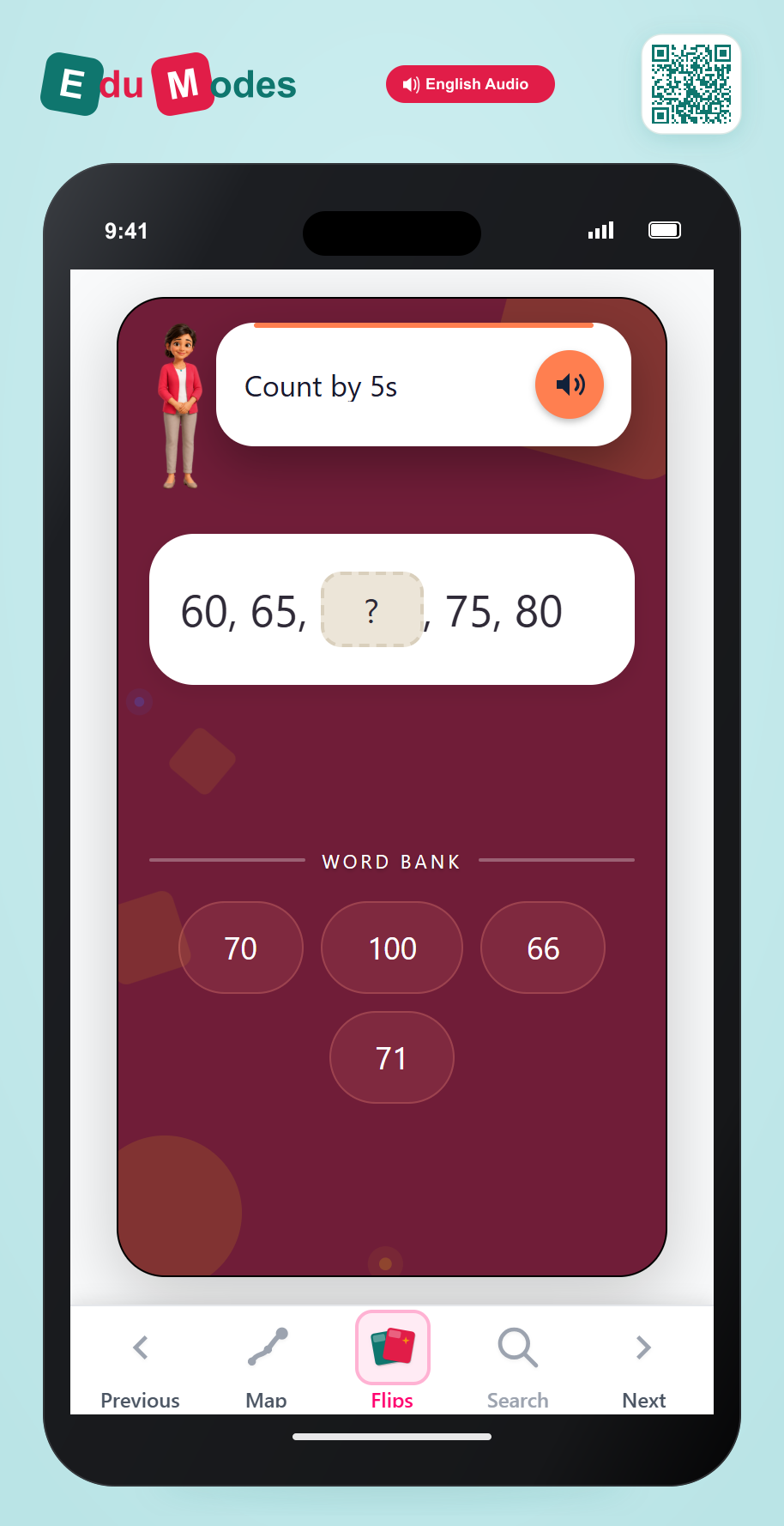 Skip Count by 5s (Medium) - Interactive Learning Game Preview