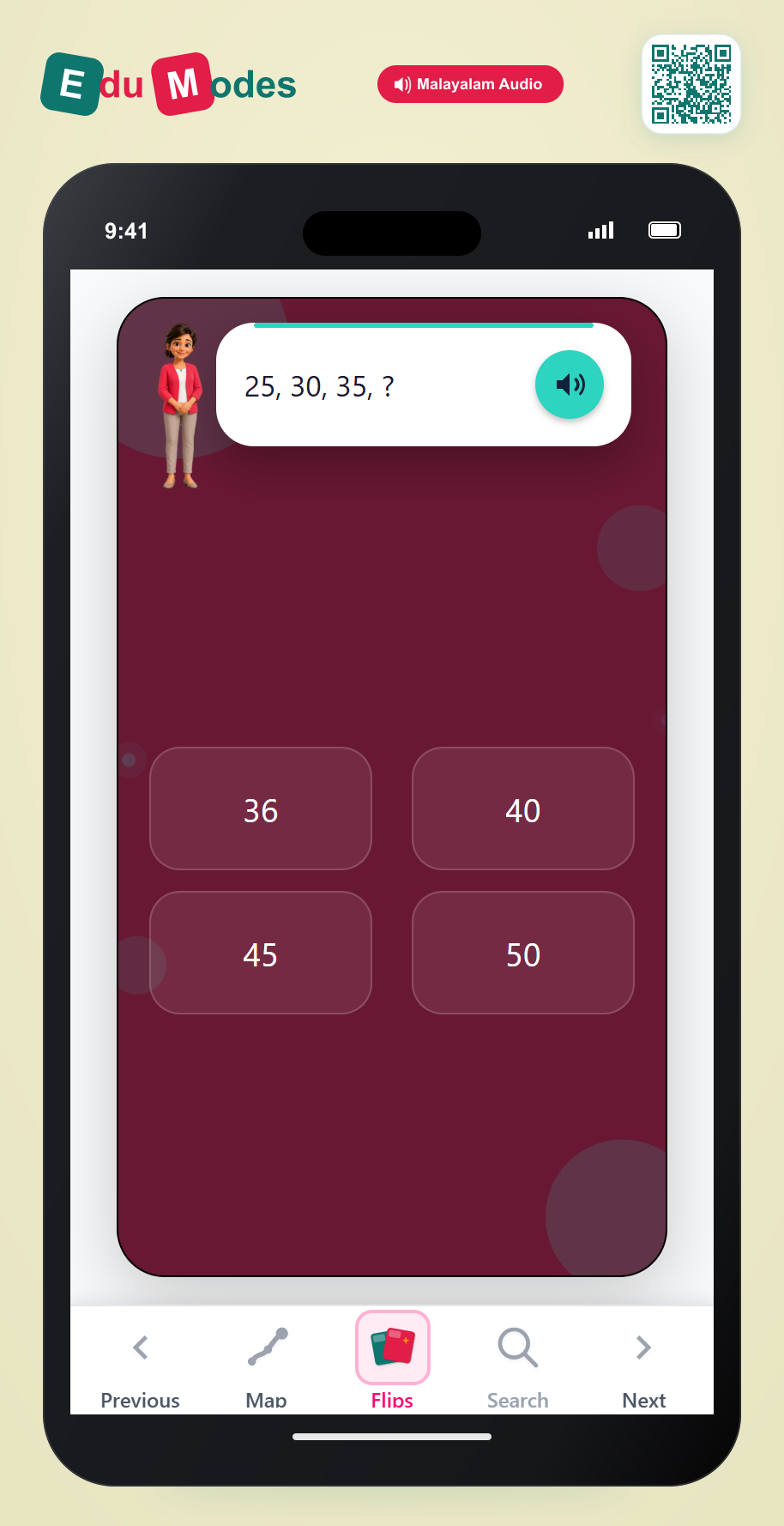 Skip Count Review (Malayalam) - Interactive Learning Game Preview