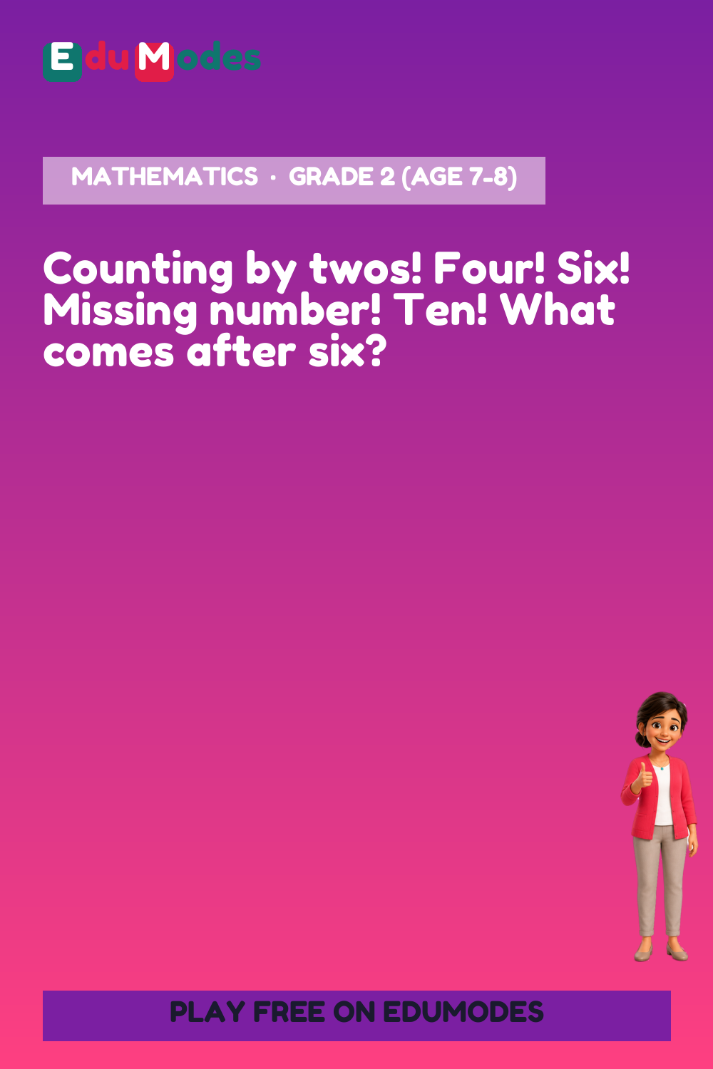 Skip-counting patterns - Missing 2s - Interactive Learning Game Preview
