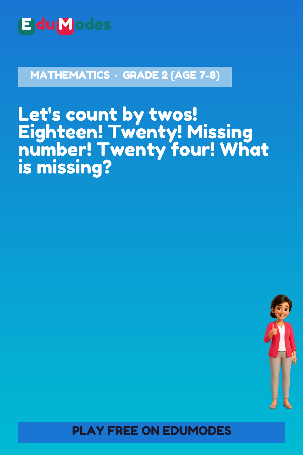 Skip-counting patterns - Varied Start 2s - Interactive Learning Game Preview