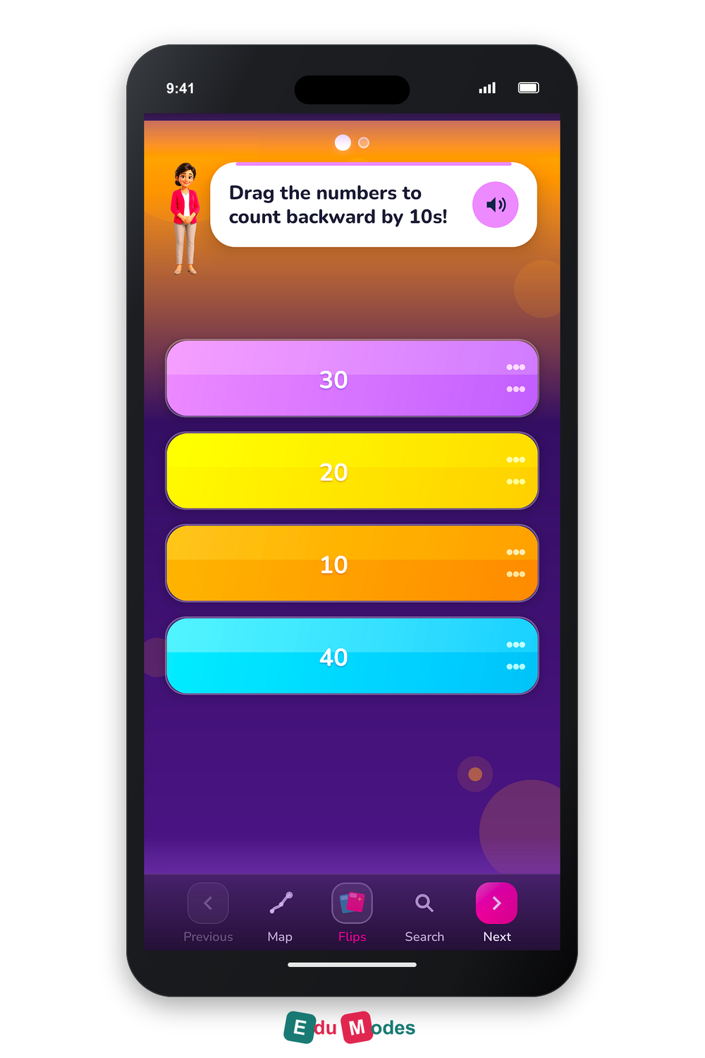 Skip-counting patterns - Review Backwards - Interactive Learning Game Preview