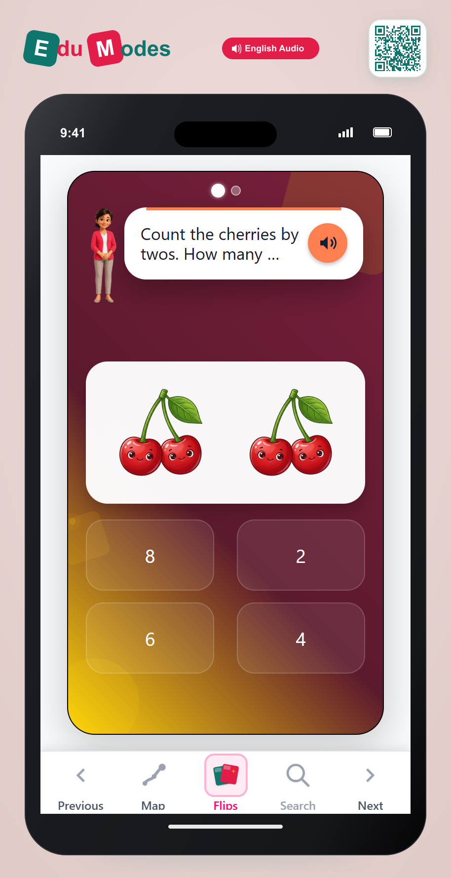 Skip-counting sequences - Visual 2s - Interactive Learning Game Preview