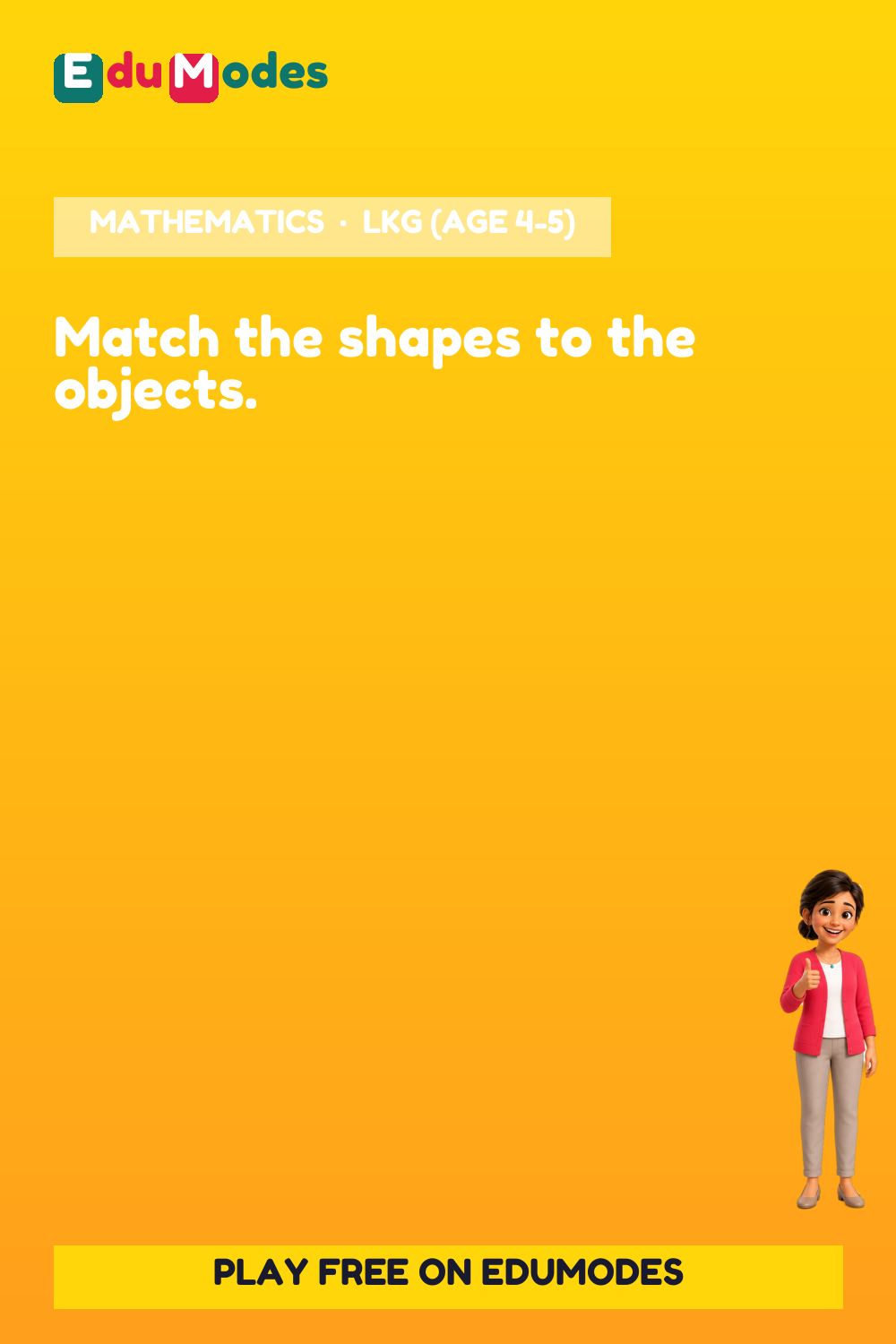 Match to Objects: Round & Square - Interactive Learning Game Preview