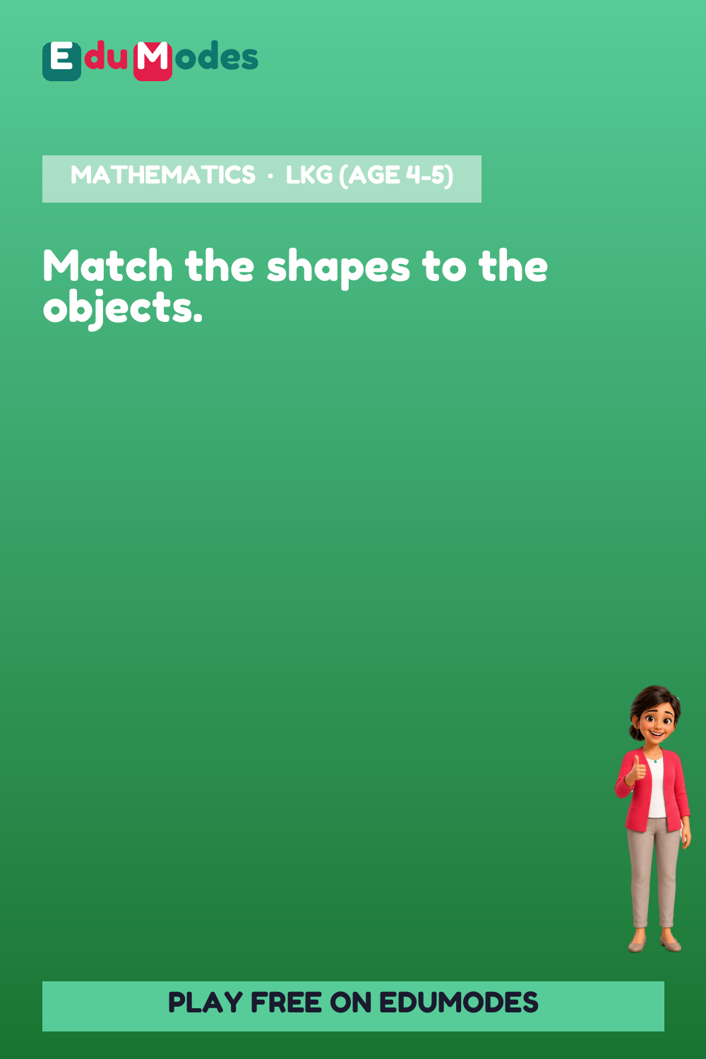 Match to Objects: Pointy & Long - Interactive Learning Game Preview