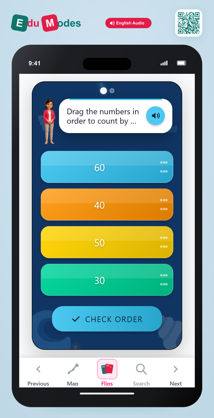 Counting patterns - up to 100 - Order 10s - Interactive Learning Game Preview