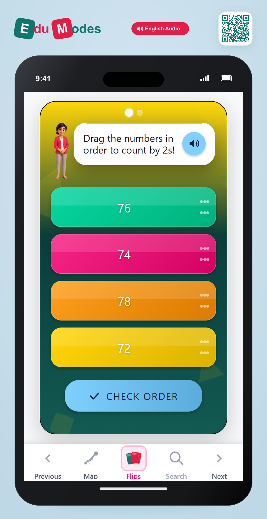 Counting patterns - up to 100 - Order 2s - Interactive Learning Game Preview