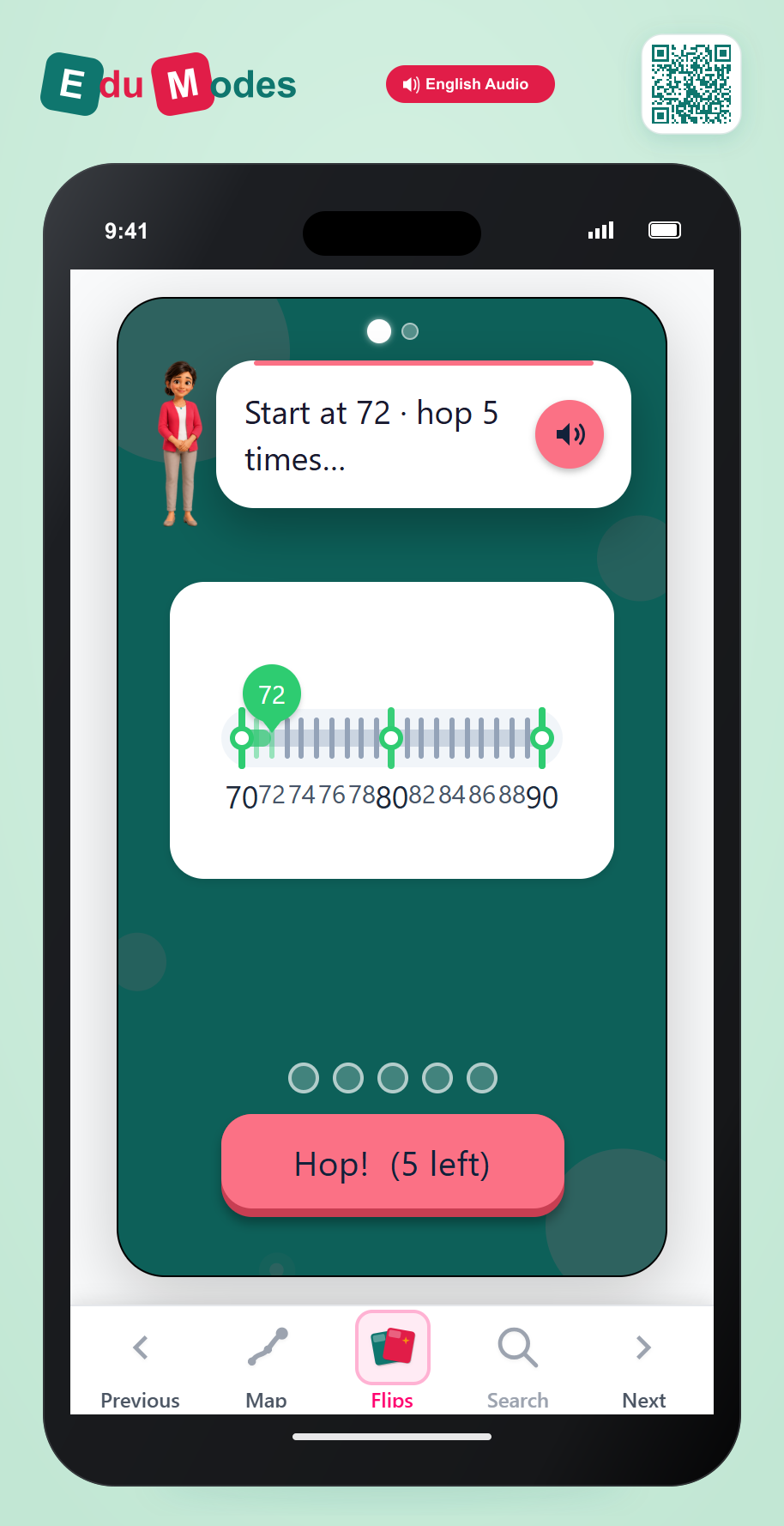 Hop on Line 70-90 - Interactive Learning Game Preview