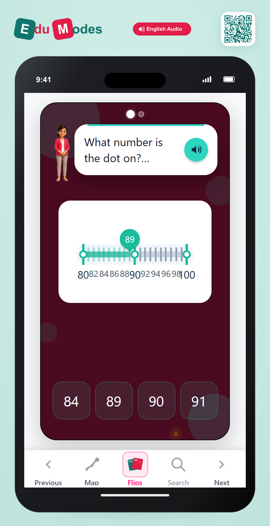 Number Line 80-100 - Interactive Learning Game Preview