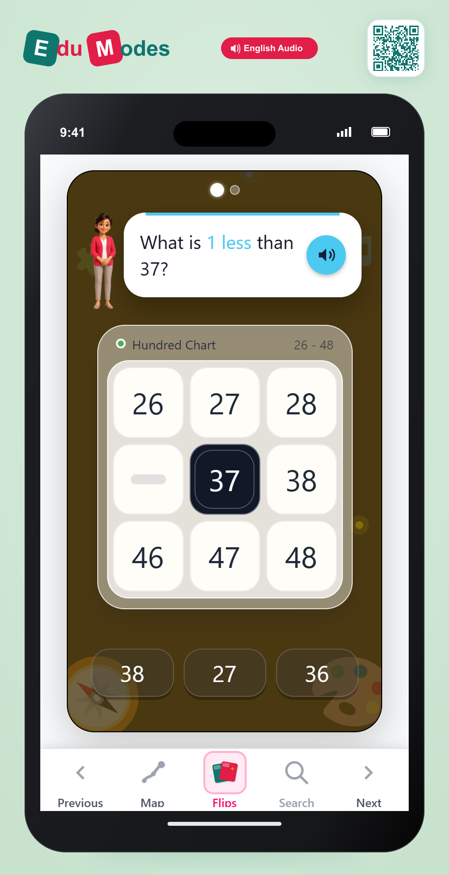 Hundred Chart - 1 Less - Interactive Learning Game Preview