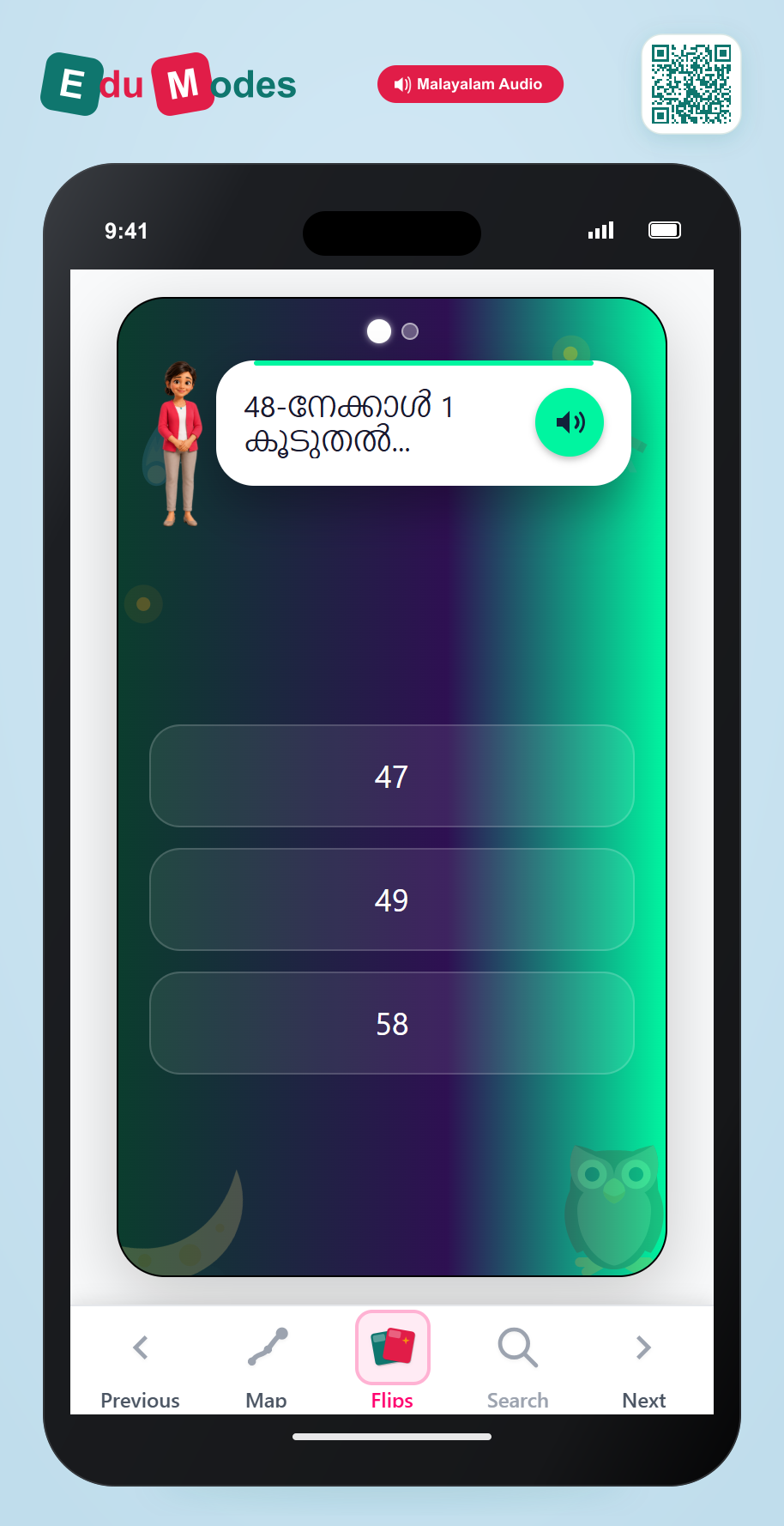 Hundred Chart - 1 More Abstract (Malayalam) - Interactive Learning Game Preview