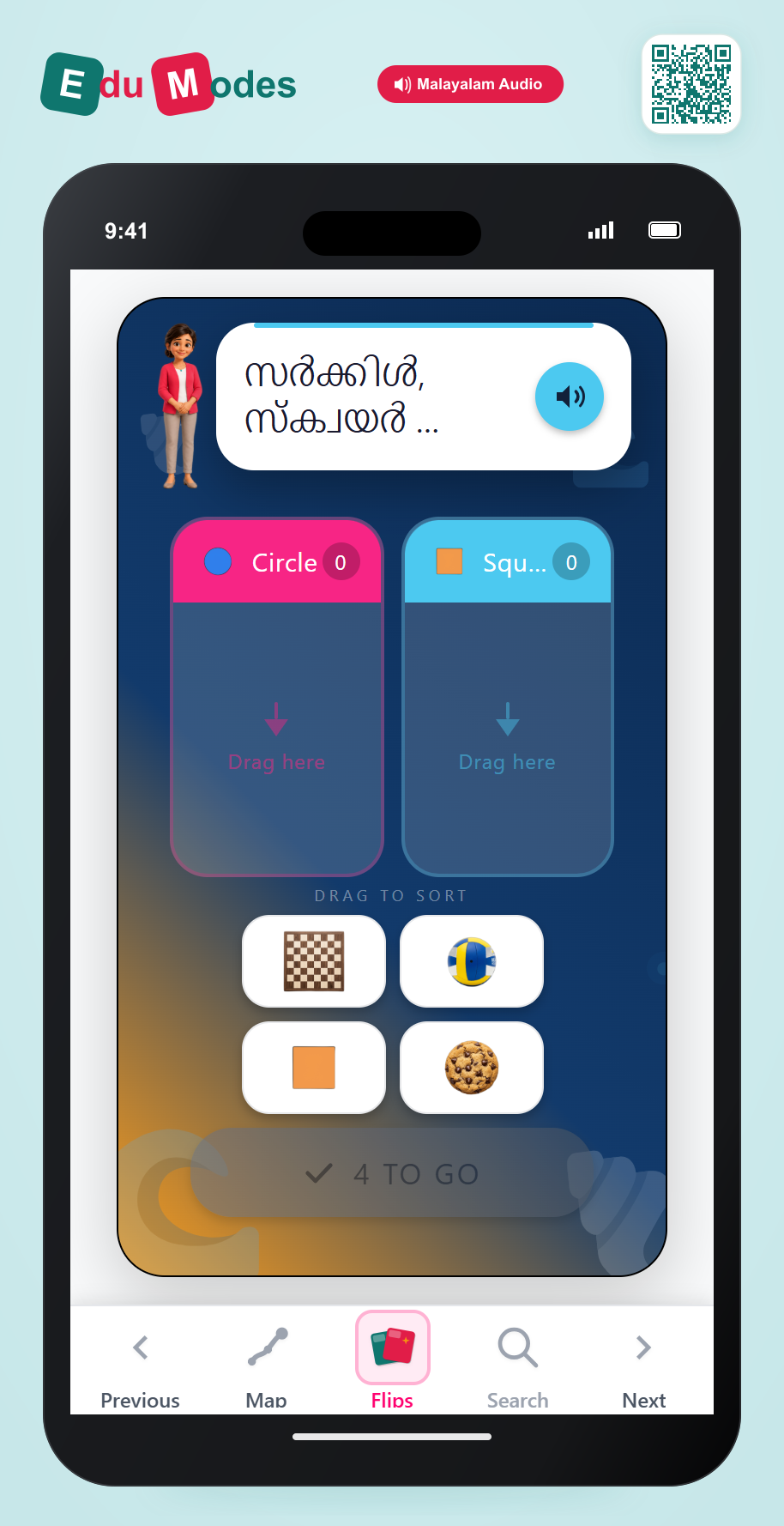 Sort the Shapes: Circle or Square - Interactive Learning Game Preview