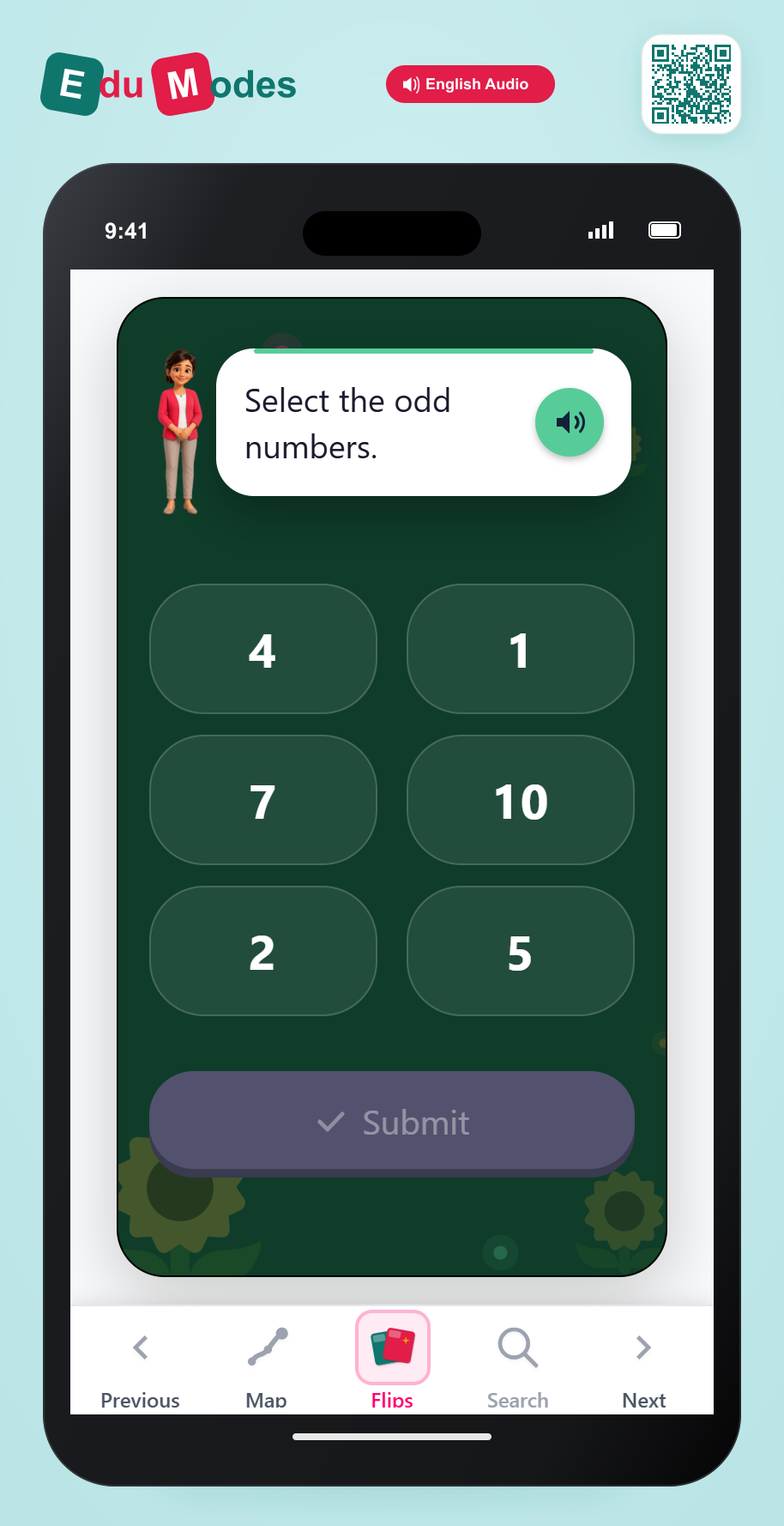 Select even or odd numbers - Select Odd (1-10) - Interactive Learning Game Preview