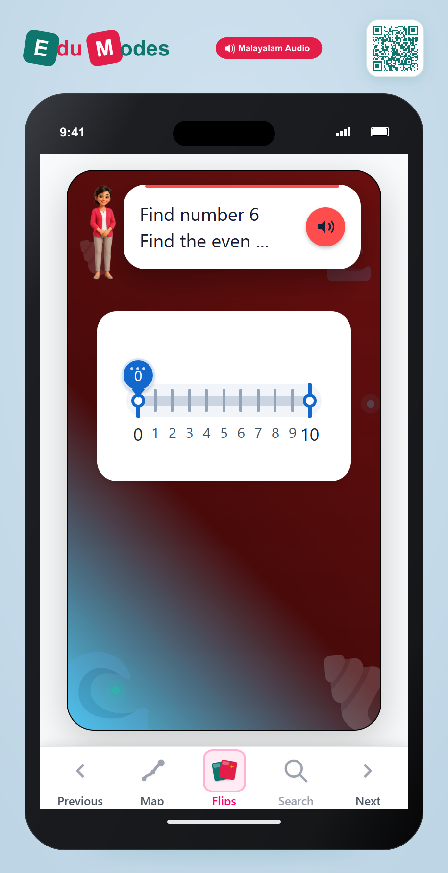 Even or Odd Number Line 2 (Malayalam) - Interactive Learning Game Preview