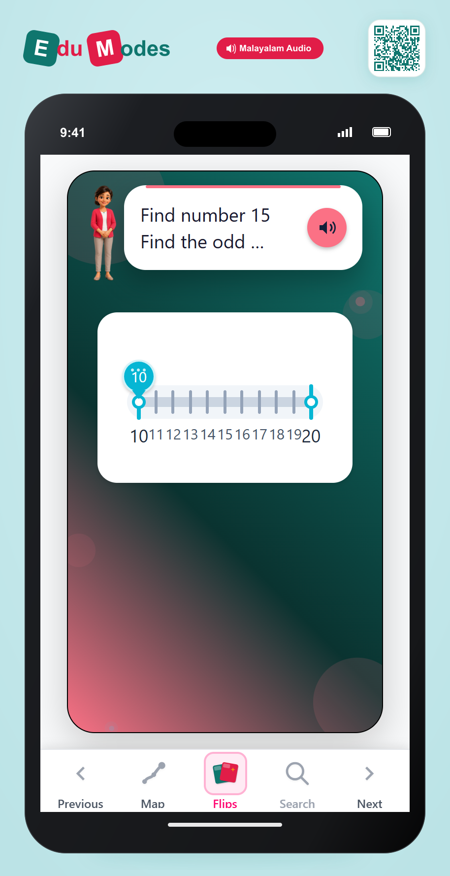 Even or Odd Number Line 6 (Malayalam) - Interactive Learning Game Preview