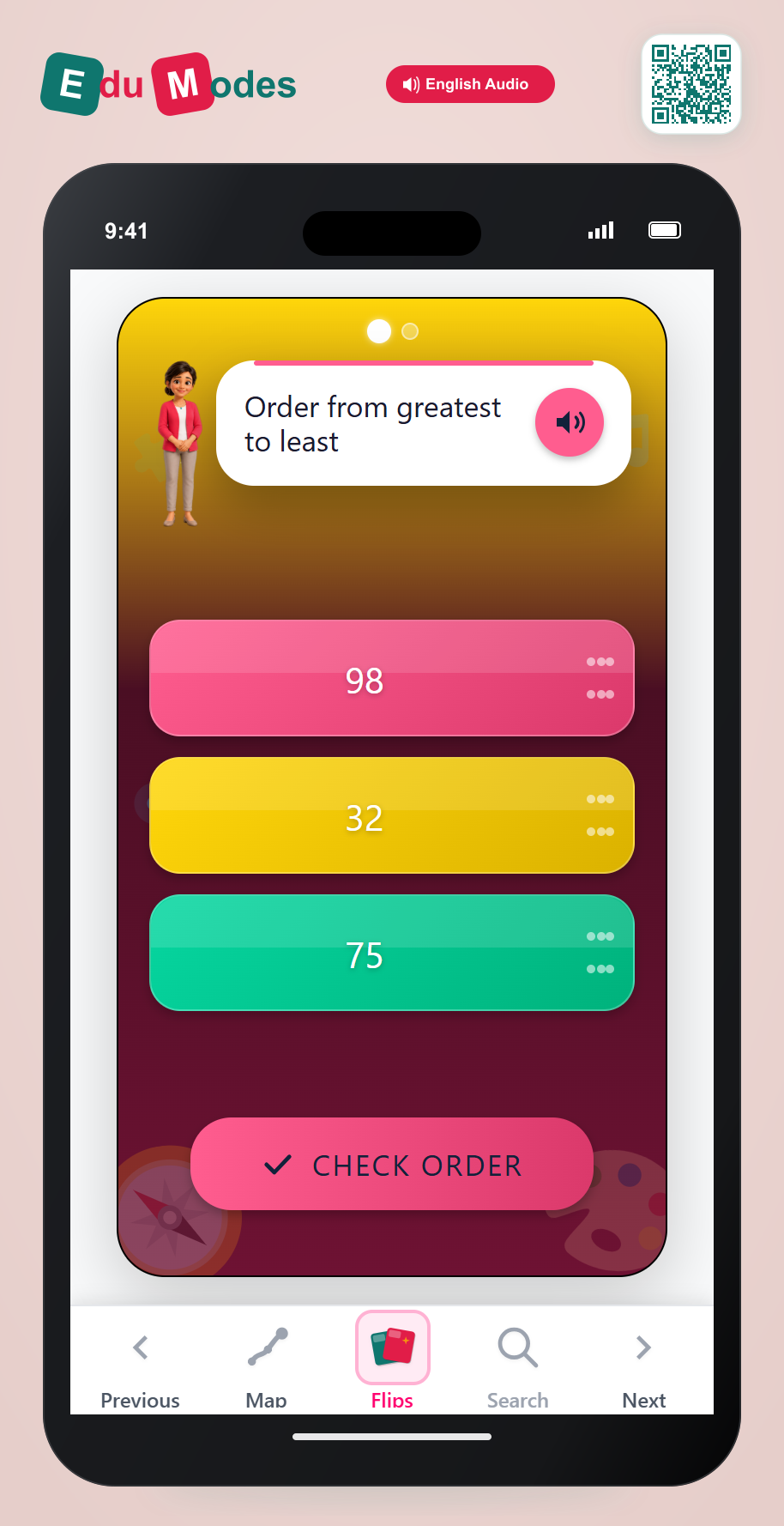 Comparing numbers up to 100 - Part 9 - Interactive Learning Game Preview