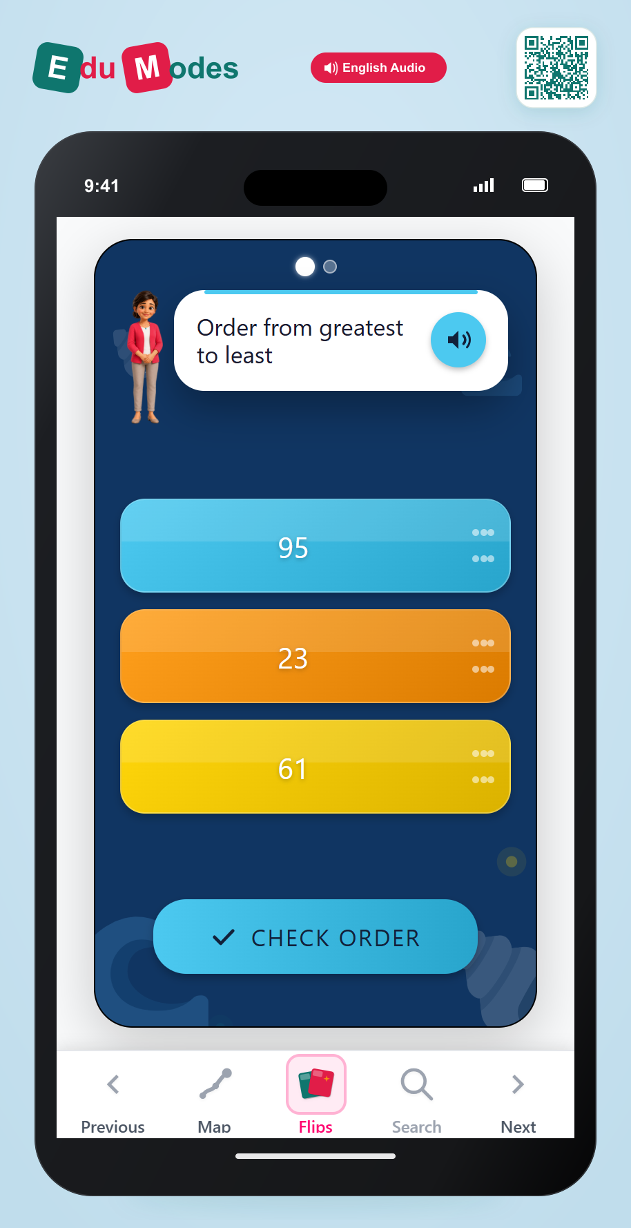 Put numbers up to 100 in order - Part 2 - Interactive Learning Game Preview