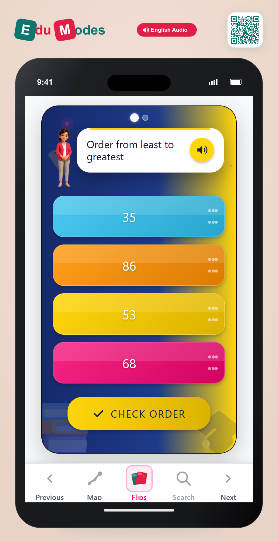 Put numbers up to 100 in order - Part 7 - Interactive Learning Game Preview
