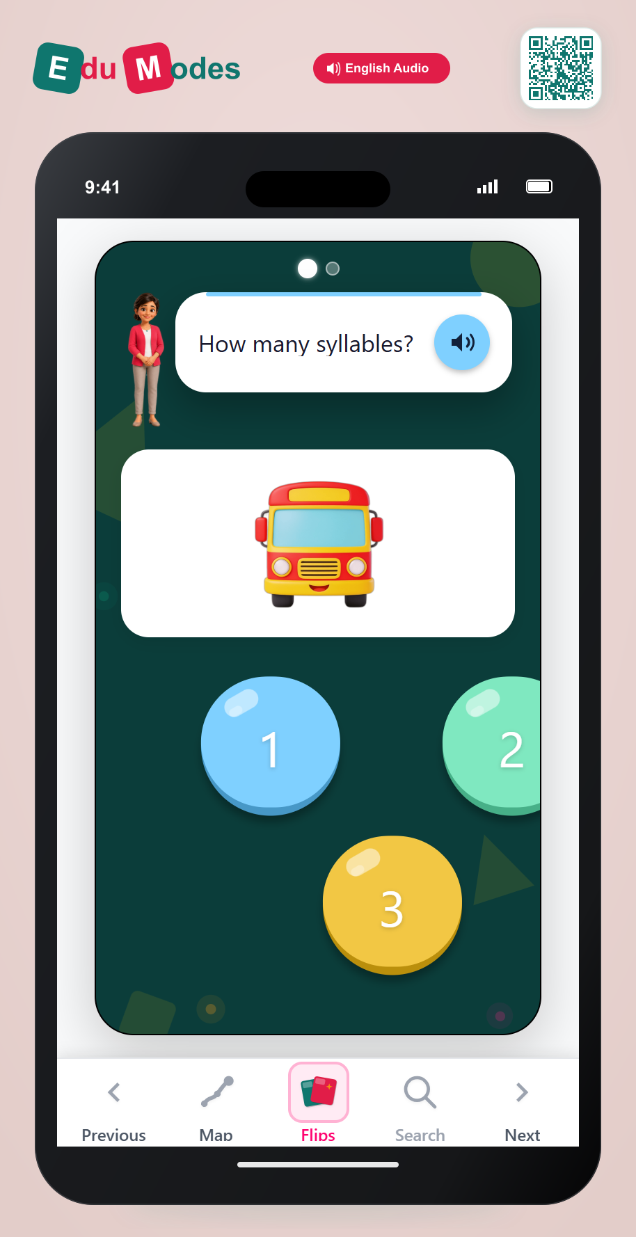 1 and 2 Syllables - Interactive Learning Game Preview