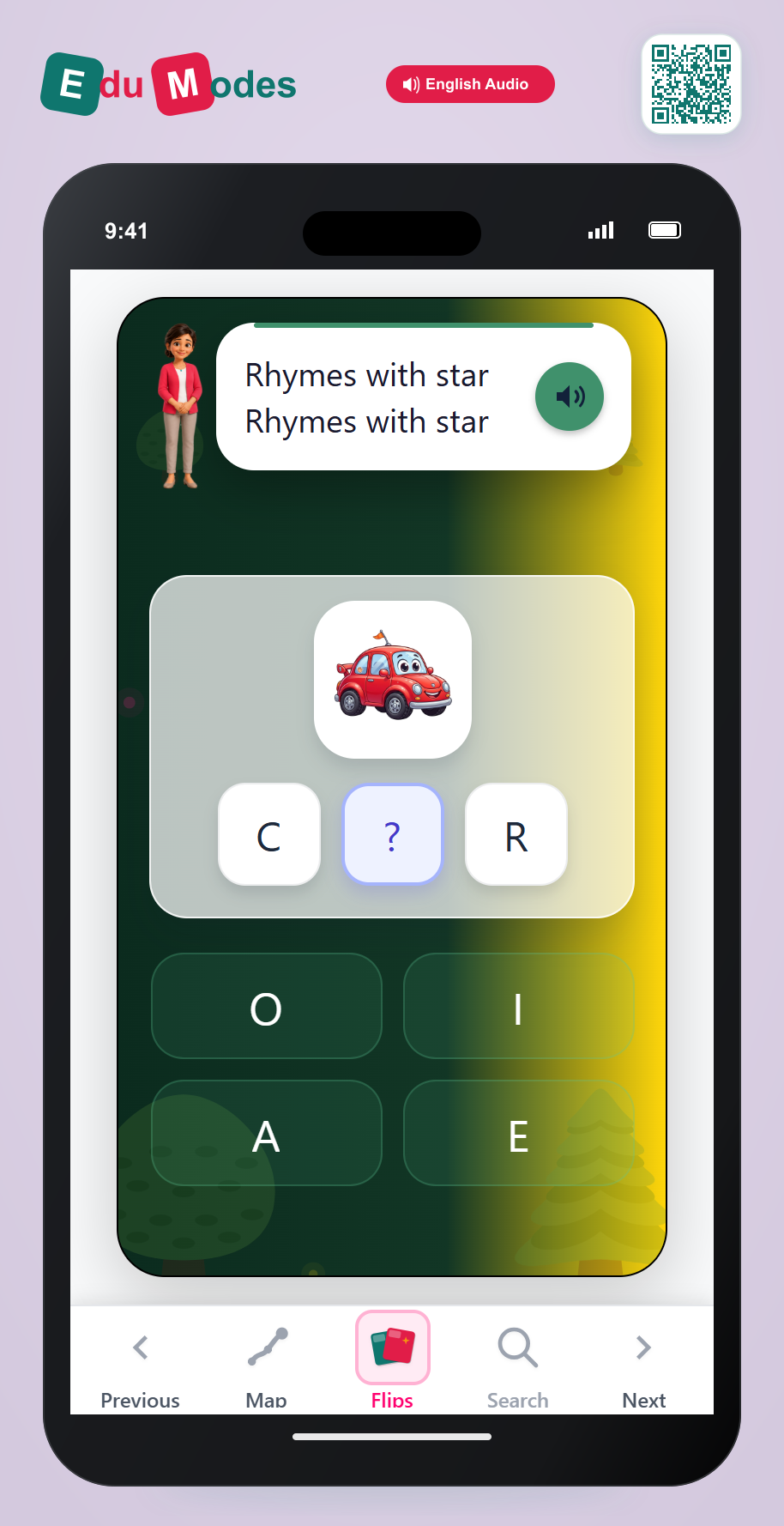 Rhyme Riddle: car - Interactive Learning Game Preview