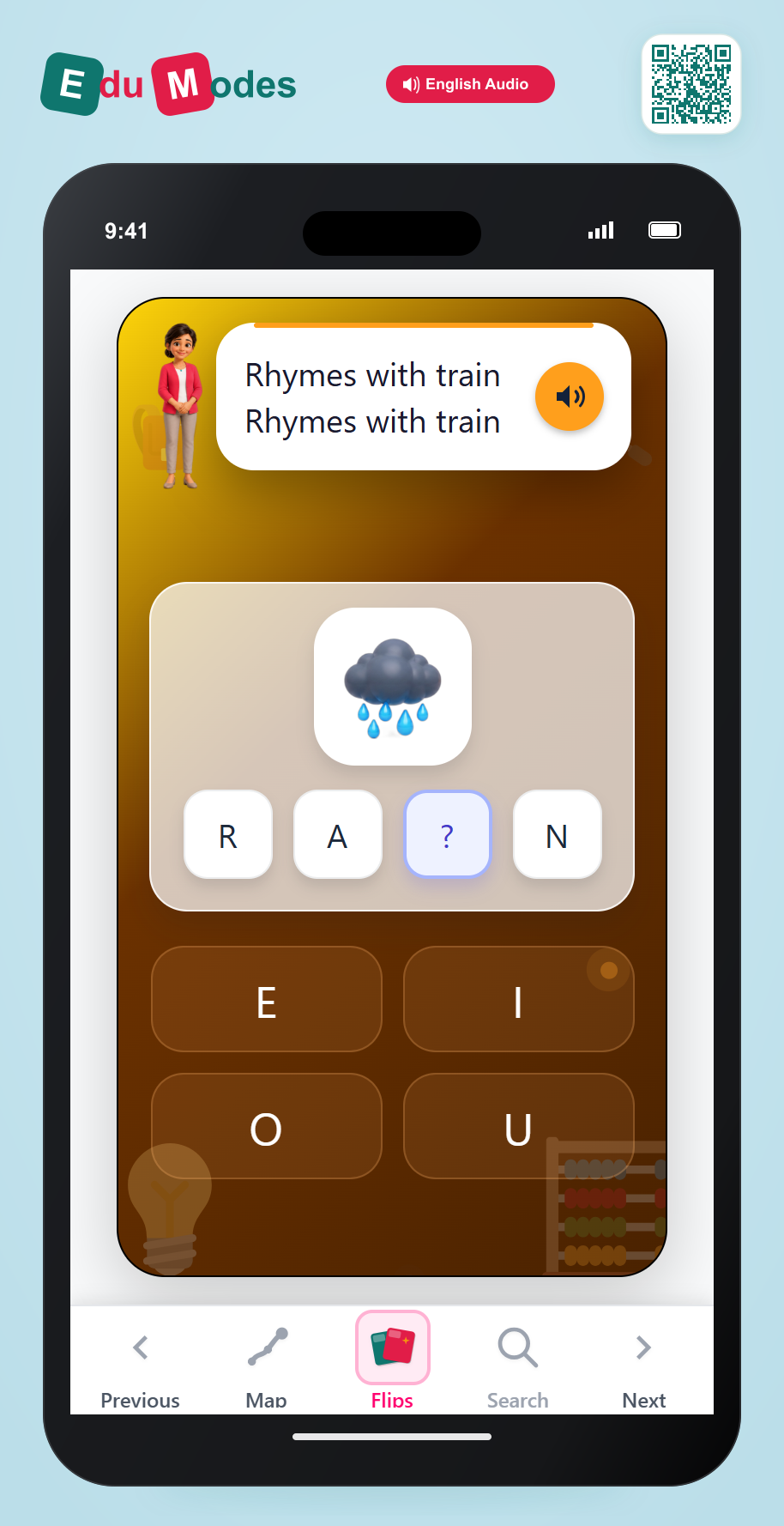 Rhyme Riddle: rain - Interactive Learning Game Preview
