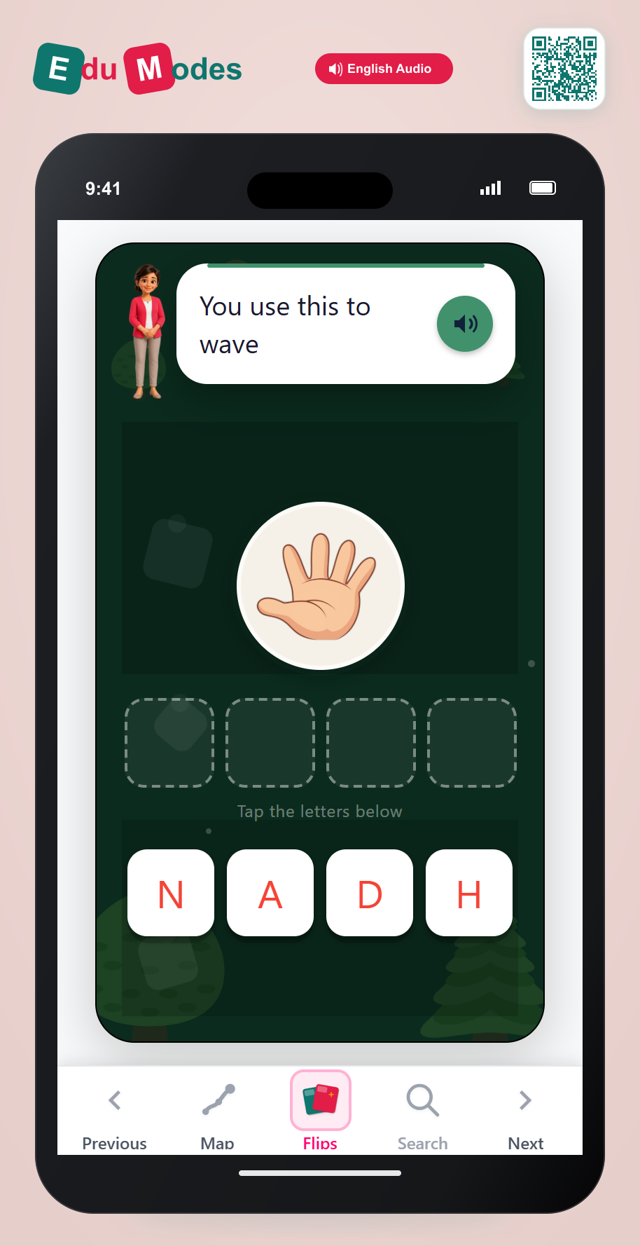 Spell the word hand - Interactive Learning Game Preview