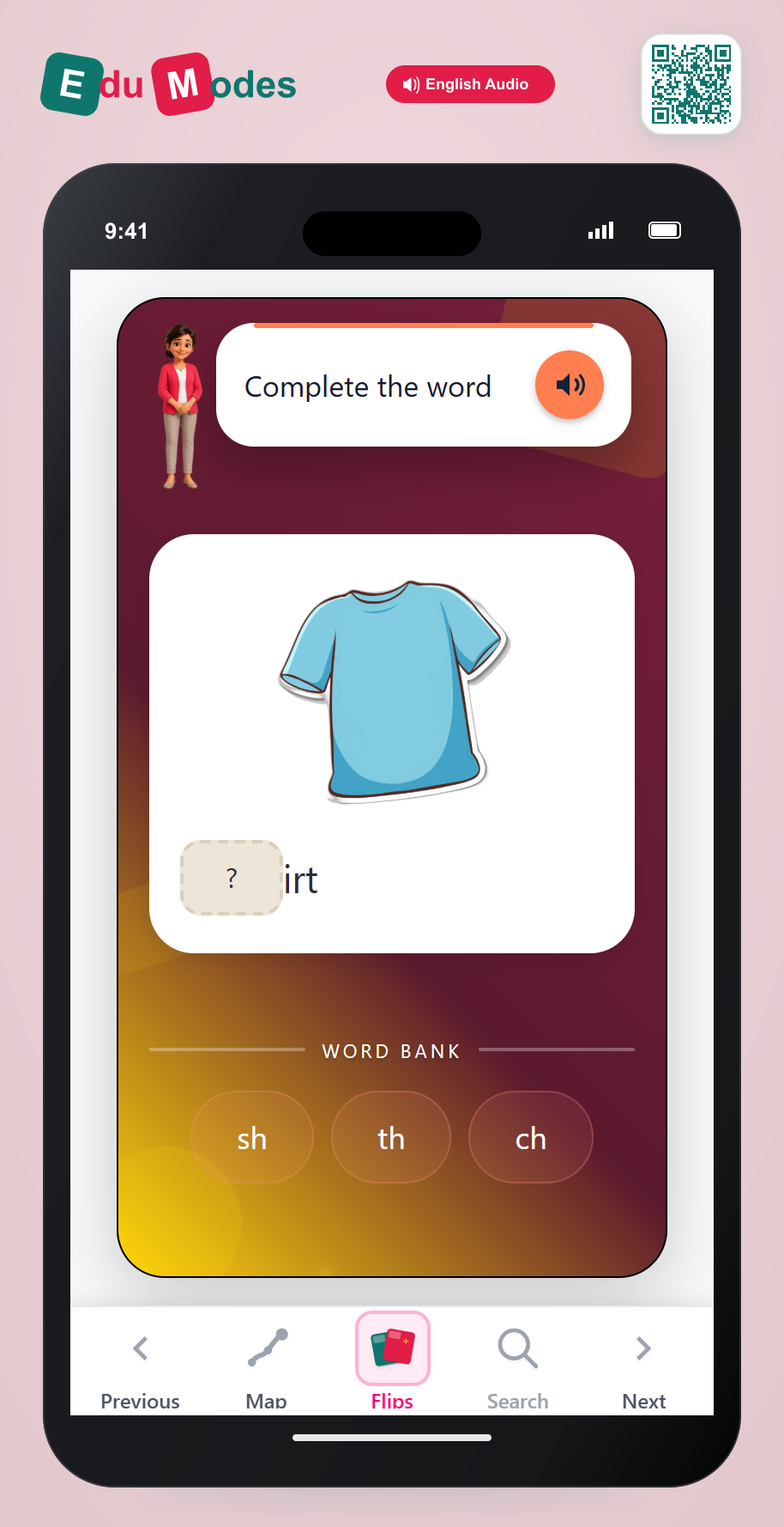 Spell shirt - Interactive Learning Game Preview